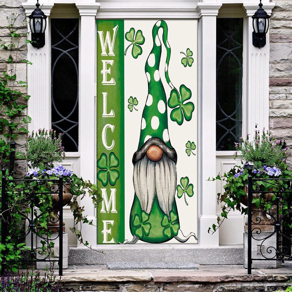 Welcome St Patricks Day Gnomes St Gnomes Door Cover, St Patrick’s Day Door Cover, St Patrick’s Day Door Decor