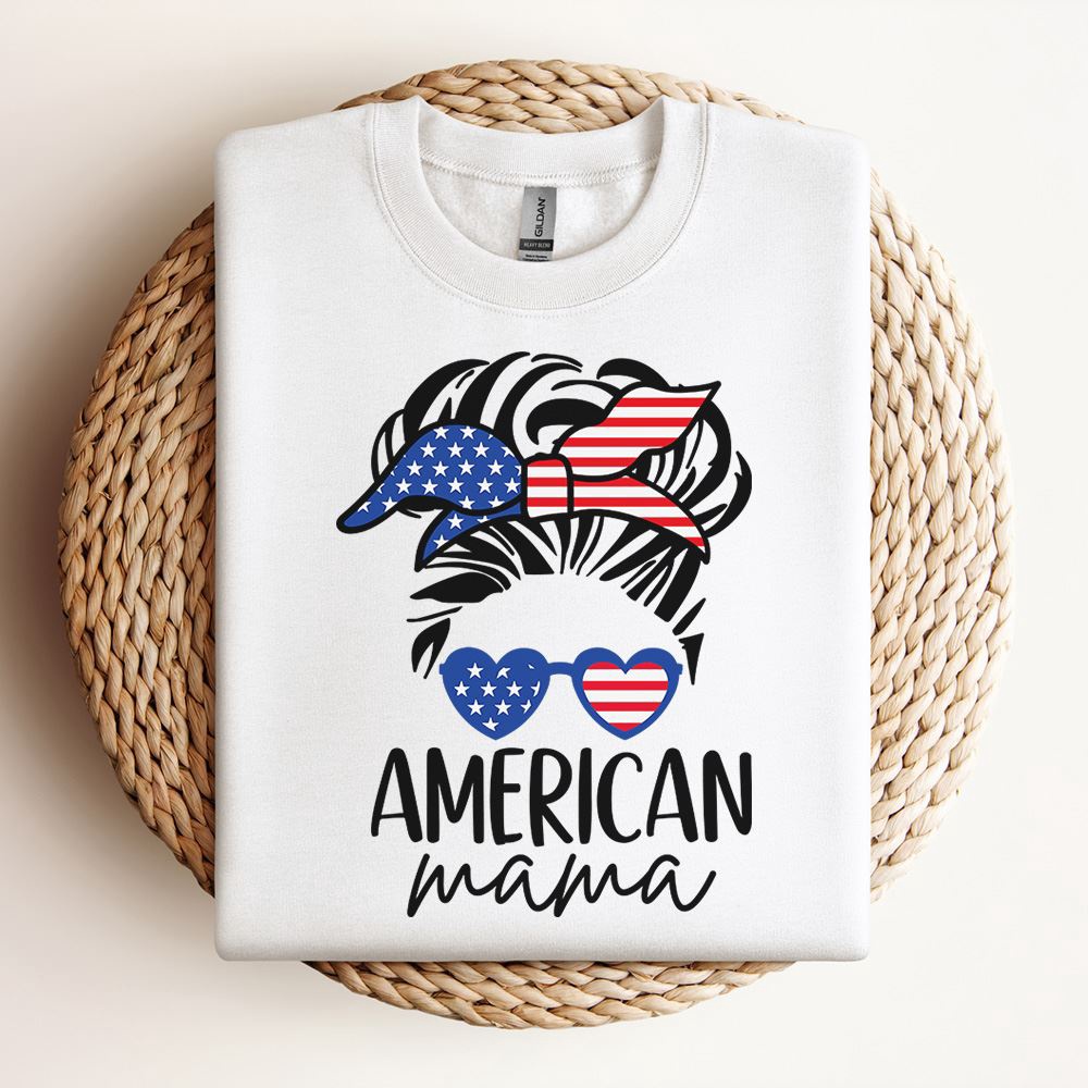 American Mama Sweatshirt, Mother Sweatshirt, Sweatshirt For Mom, Mum Sweatshirt