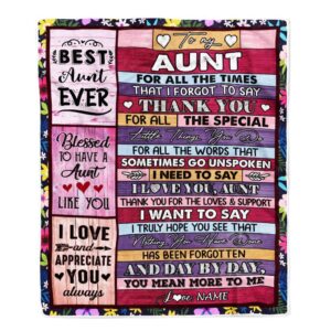 Aunt Blanket From Niece Nephew Thank You&hellip;