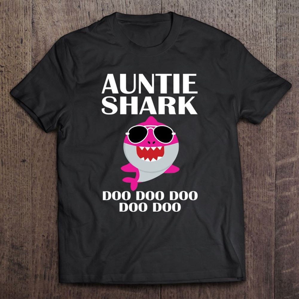Auntie Shark Doo Doo Mothers Day Auntie Christmas T-Shirt, Mother’s Day Shirts, T Shirt For Mom