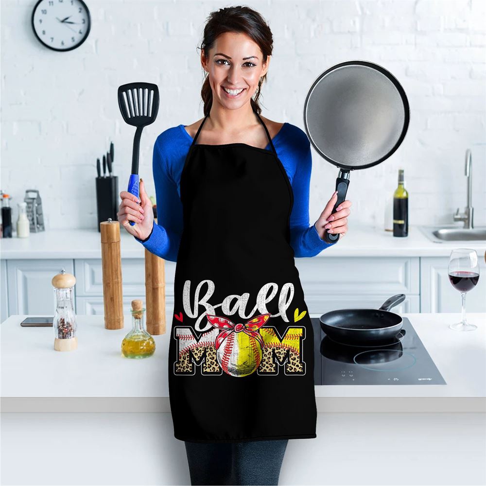 Ball Mom Baseball Softball Mom Mama Women Mothers Day Apron, Aprons For Mother’s Day, Mother’s Day Gifts