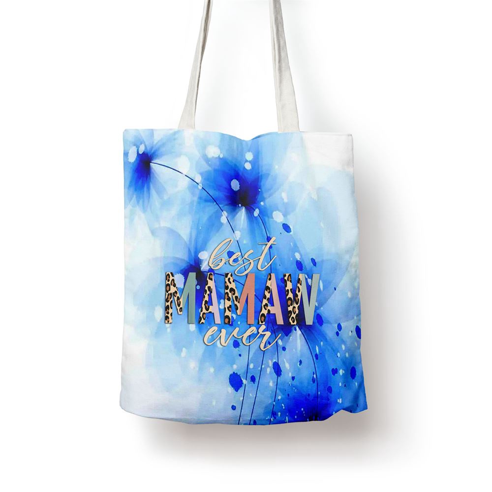 Best Mamaw Ever Gifts Leopard Print Mothers Day Tote Bag, Mom Tote Bag, Tote Bags For Moms, Gift Tote Bags