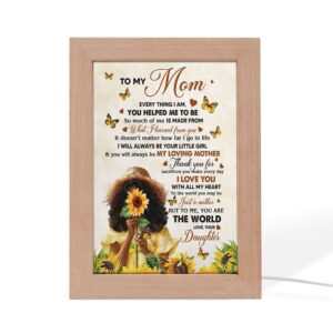 Black Daughter To My Mom Frame Lamp,&hellip;