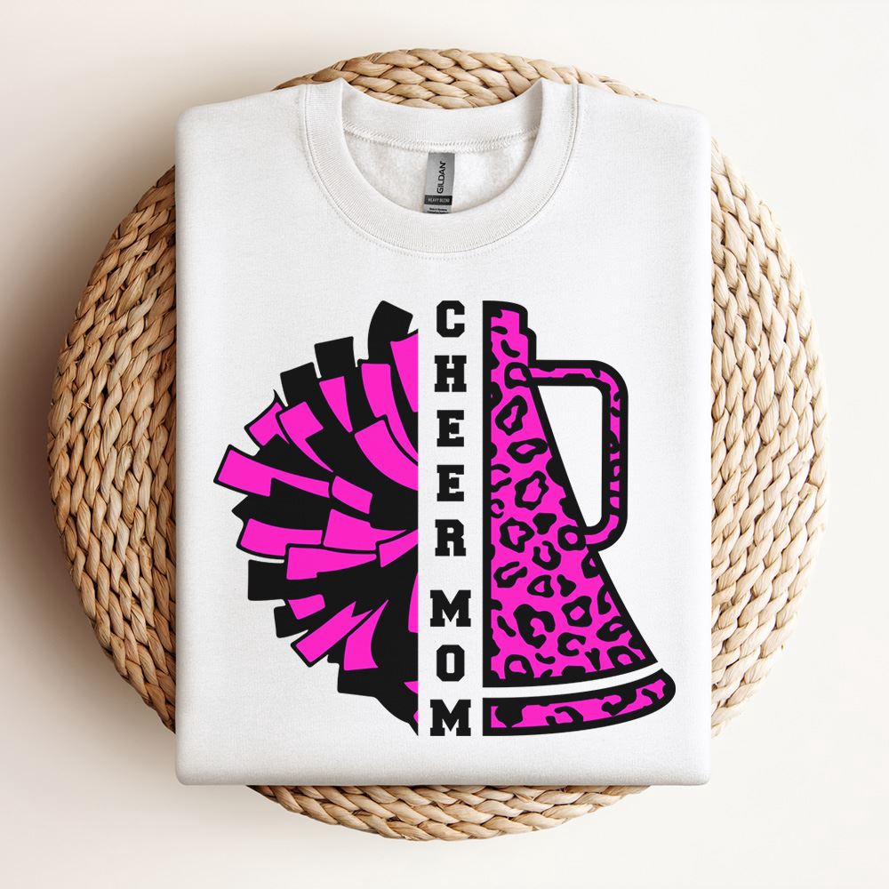 Cheerleader Megaphone Pom Pom Sweatshirt, Mother Sweatshirt, Sweatshirt For Mom, Mum Sweatshirt