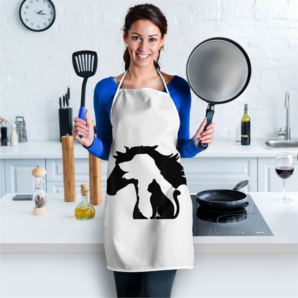 Cute Horse Dog Cat Lover Tee Women Mothers Day Apron, Mothers Day Apron, Mother’s Day Gifts