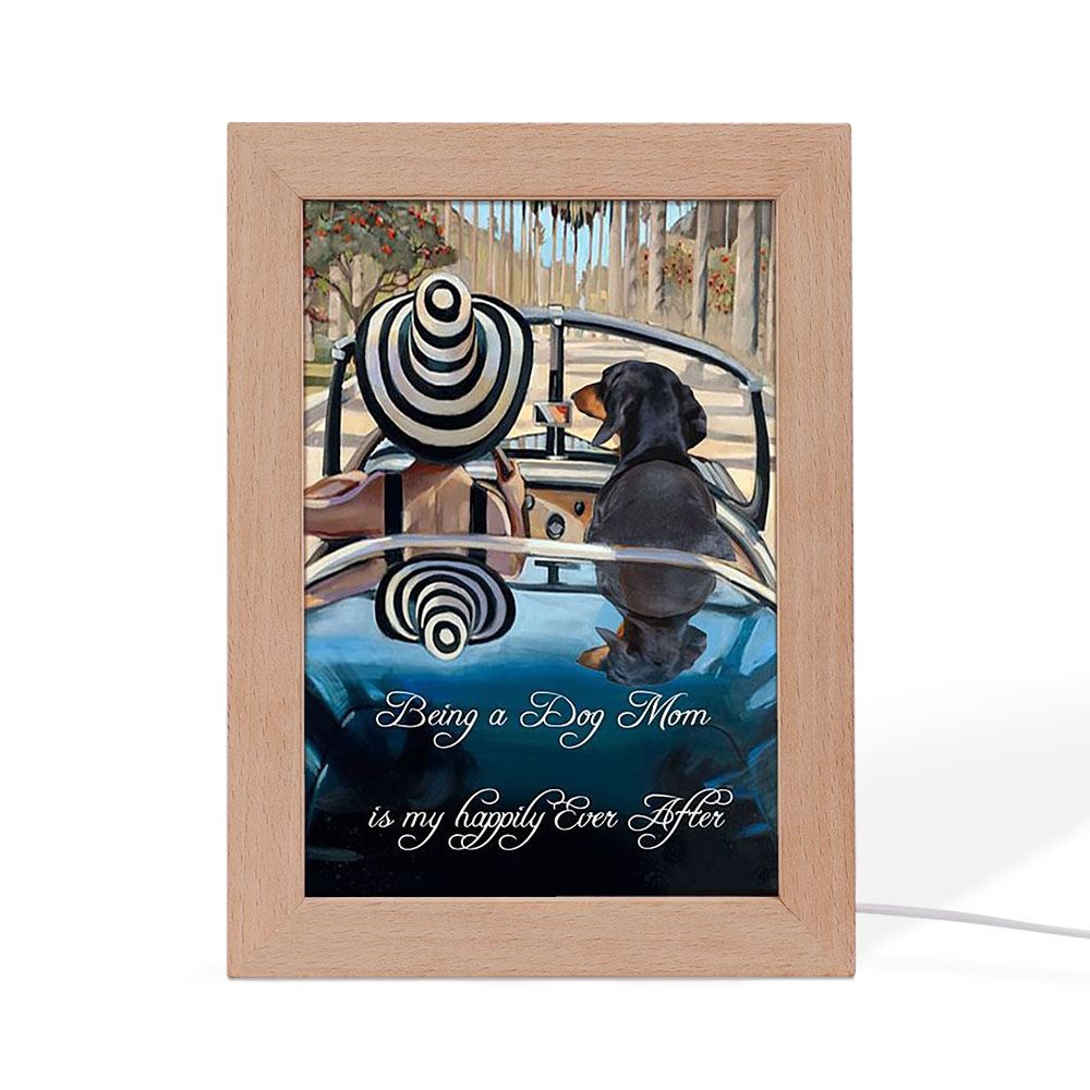Dachshund Being A Dog Mom Gift For You Frame Lamp, Picture Frame Light, Frame Lamp, Mother’s Day Gifts