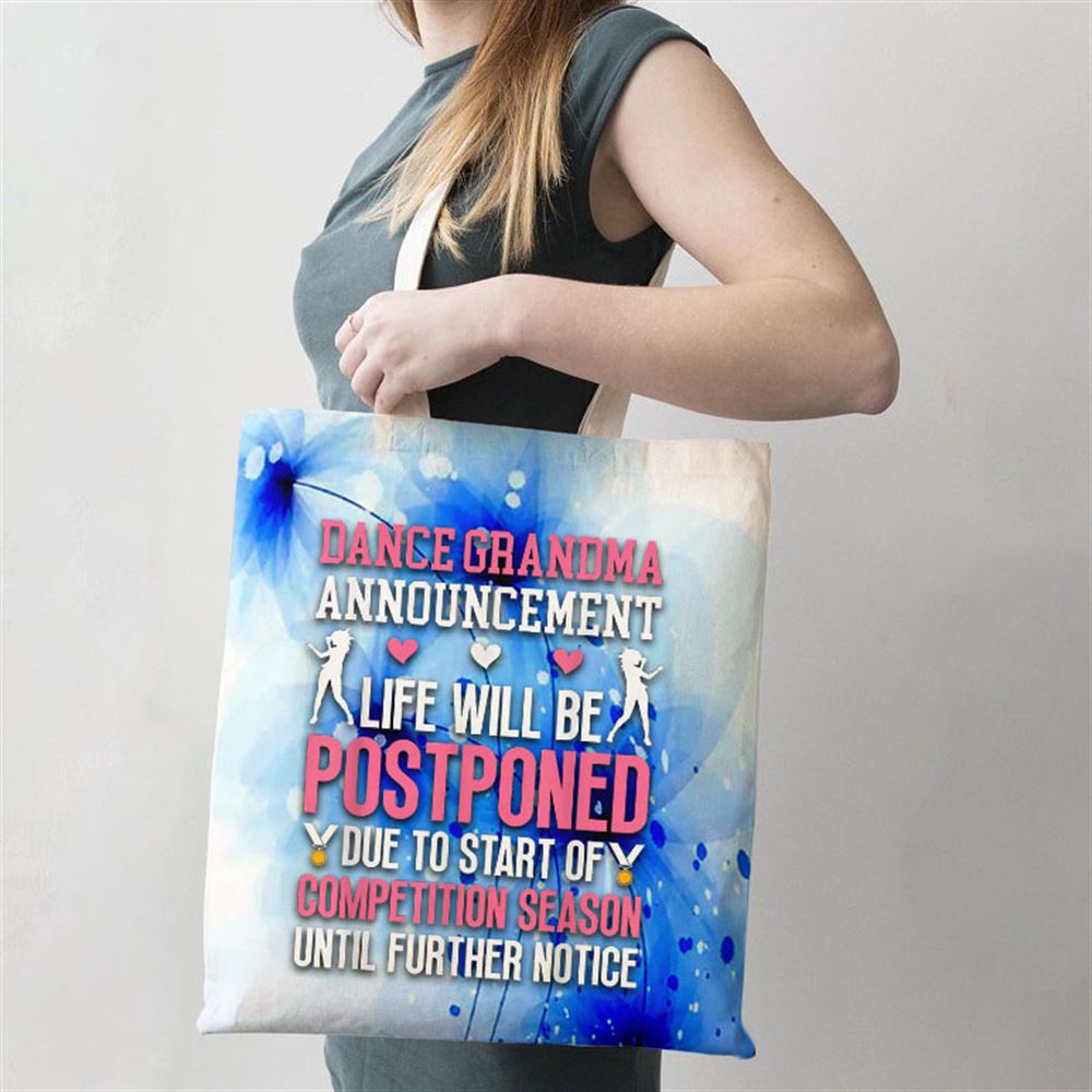 Dance Grandma Announcement Grandma Of A Dancer Grandmother Tote Bag, Mom Tote Bag, Tote Bags For Moms, Gift Tote Bags