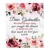 Dear Godmother Blanket From Goddaughter Niece It A Big Hug Butterfly Rose, Personalized Blanket For Mom, Mother’s Day Gifts Blanket