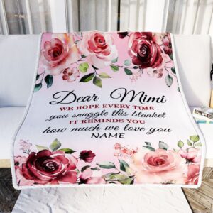 Dear Mimi Blanket From Granddaughter Grandson We&hellip;