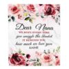 Dear Nanny Blanket From Kids It A Big Hug Butterfly Rose, Personalized Blanket For Mom, Mother’s Day Gifts Blanket