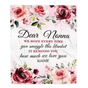 Dear Nonna Blanket From Granddaughter Grandson We&hellip;