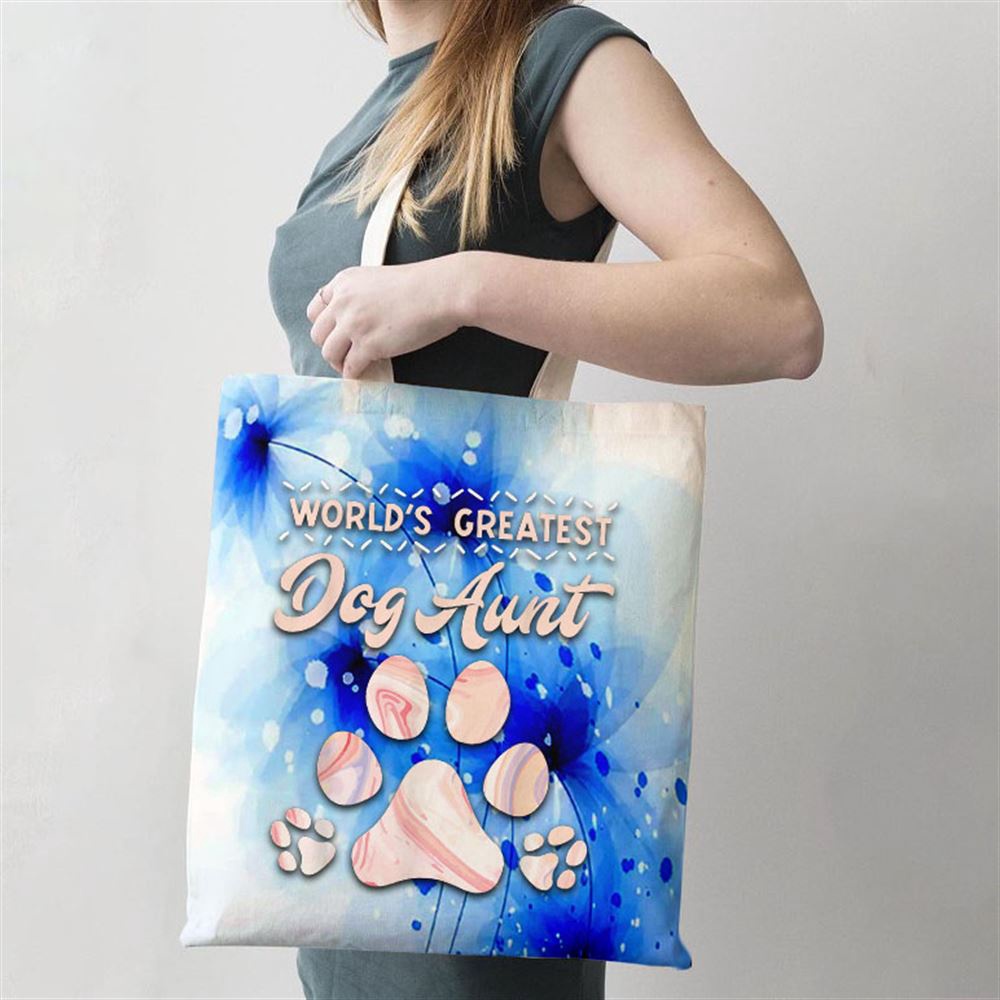Dog Lover Worlds Best Aunt Mothers Day Best Aunts Tote Bag, Mom Tote Bag, Tote Bags For Moms, Gift Tote Bags