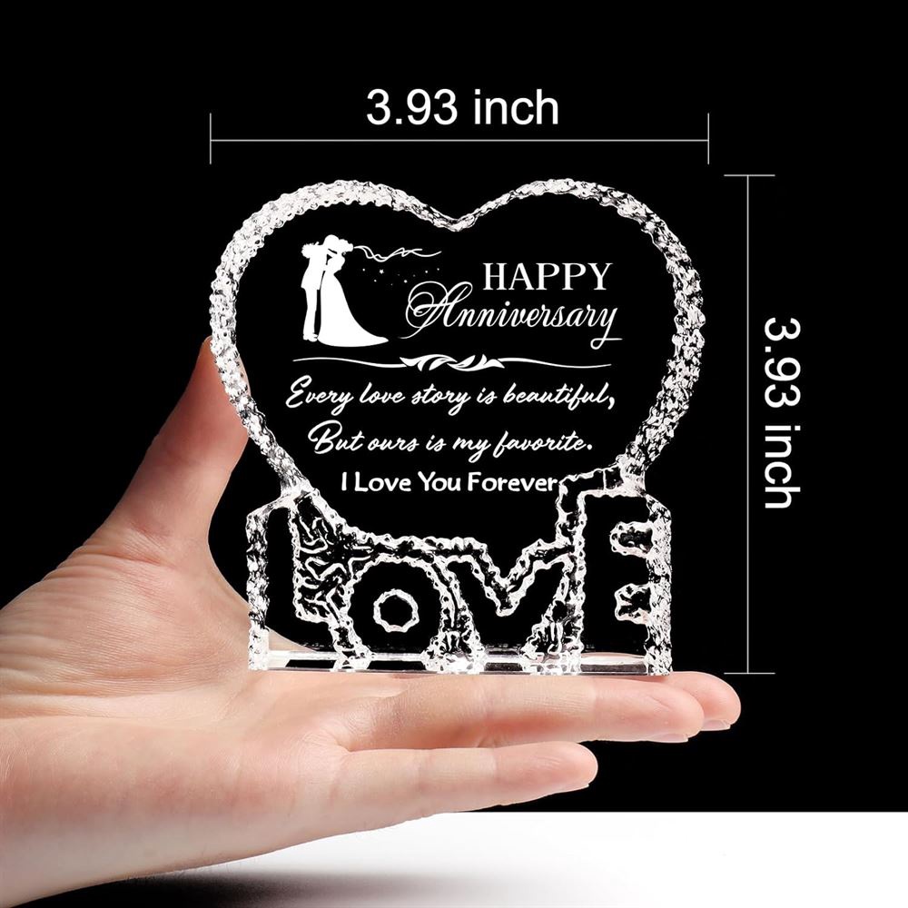 Every Love Story Is Beautiful But Ours Is My Favorite Heart Crystal, Mother Day Heart, Mother’s Day Gifts