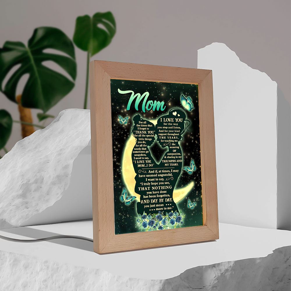 For All The Times Daughter To Mom Frame Lamp, Picture Frame Light, Frame Lamp, Mother’s Day Gifts