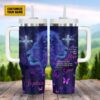 For We Walk By Faith Not By Sight Customized Jesus Stanley Tumbler 40oz, Christian Tumbler, Christian Tumbler Cups