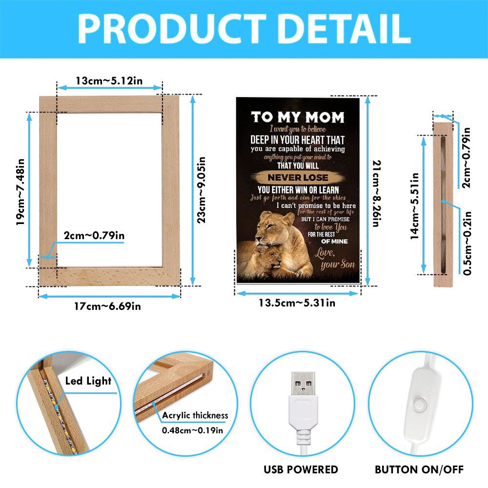 For The Rest Of Mine Frame Lamp, Picture Frame Light, Frame Lamp, Mother’s Day Gifts