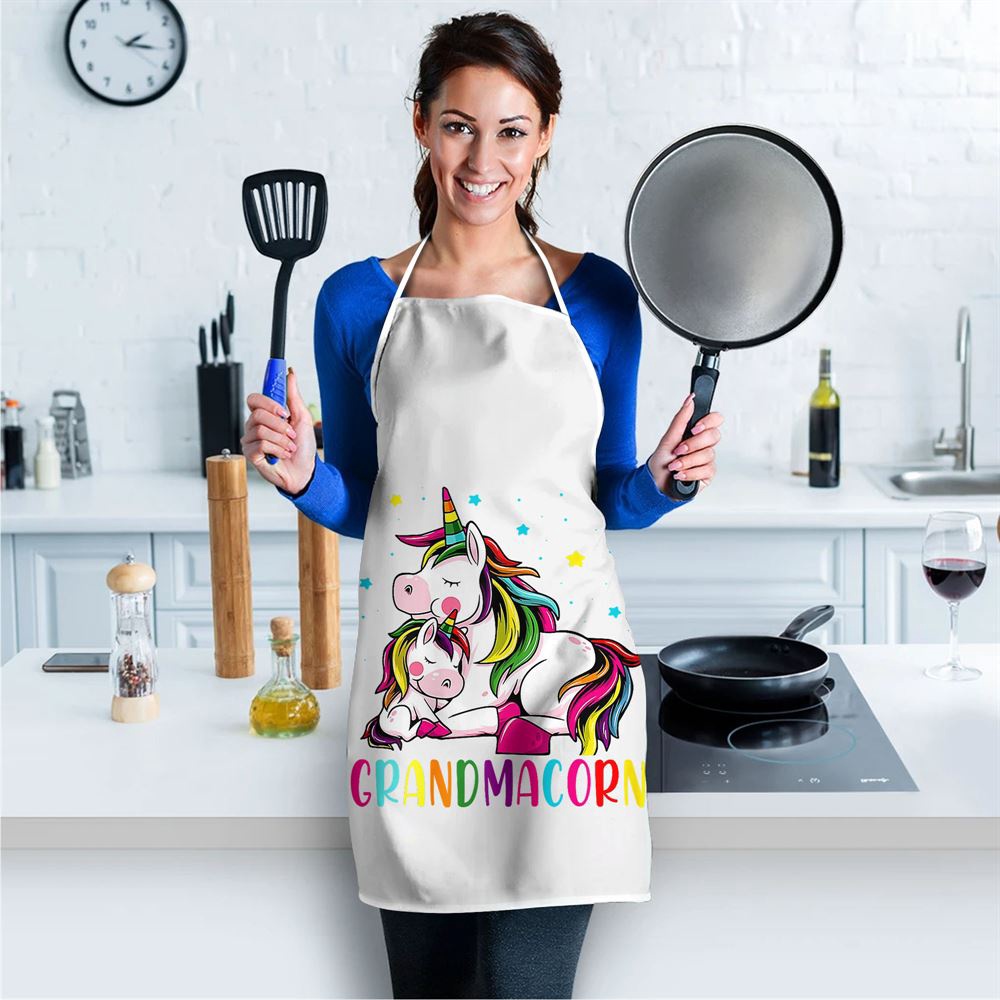 Funny Grandmacorn Unicorn Costume Grandma Mom Mothers Day Apron, Mothers Day Apron, Mother’s Day Gifts