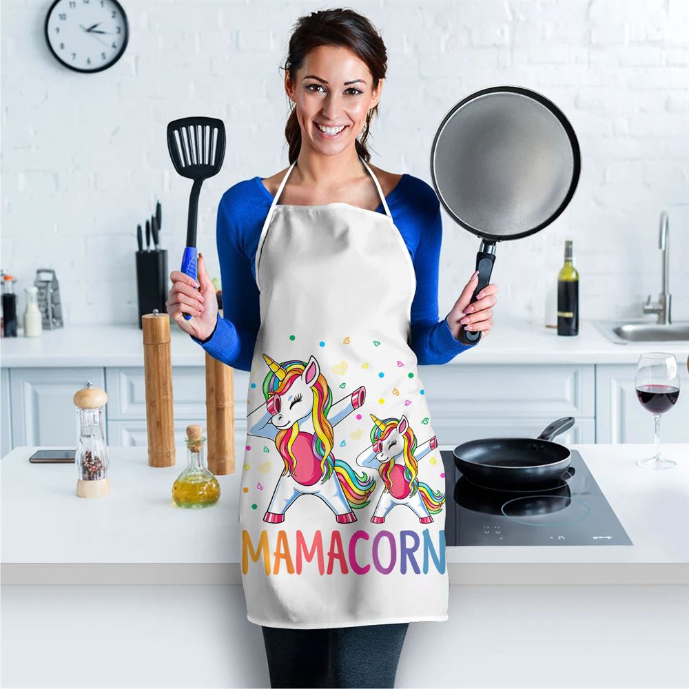 Funny Mamacorn Unicorn Costume Mom Mothers Day Apron, Mothers Day Apron, Mother’s Day Gifts