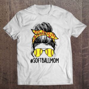 Funny Softball Mom Messy Bun Mama Mother’s&hellip;