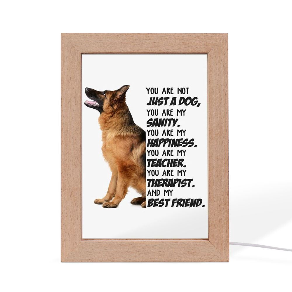 German Shepherd My Best Friend Gift For Dog Mom Frame Lamp, Picture Frame Light, Frame Lamp, Mother’s Day Gifts
