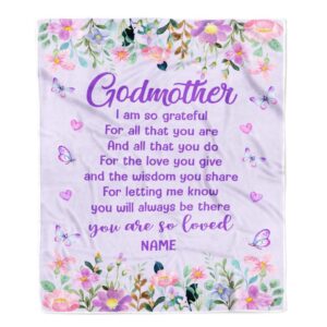 Godmother Blanket From Niece Nephew Floral Butterfly&hellip;