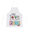 Good Moms Say Bad Words Mothers Day Messy Bun Tie Dye Apron, Mothers Day Apron, Mother’s Day Gifts