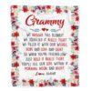 Grammy Blanket From Grandkids Granddaughter We Made This Special Blanket Flower, Personalized Blanket For Mom, Mother’s Day Gifts Blanket