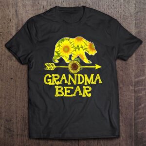 Grandma Bear Sunflower Mother Father Family T-Shirt,&hellip;