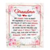 Grandma Blanket From Grandkids Granddaughter Grandson We Love You Floral, Personalized Blanket For Mom, Mother’s Day Gifts Blanket