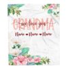 Grandma Blanket From Grandkids Granddaughter Grandson We Hugged This Blanket Floral, Personalized Blanket For Mom, Mother’s Day Gifts Blanket