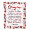 Grandma Blanket From Grandkids Granddaughter We Made This Special Blanket Flower, Personalized Blanket For Mom, Mother’s Day Gifts Blanket