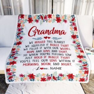 Grandma Blanket From Grandkids Grandson Granddaughter We&hellip;