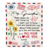 Grandma Blanket From Grandkids I Love You Hugs Air Mail Letter, Personalized Blanket For Mom, Mother’s Day Gifts Blanket