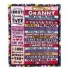 Granny Blanket From Granddaughter Grandson Floral Butterfly Love You Give, Personalized Blanket For Mom, Mother’s Day Gifts Blanket Granny Blanket From Granddaughter Grandson Floral Butterfly Love You Give, Personalized Blanket For Mom, Mother’s Day Gifts Blanket