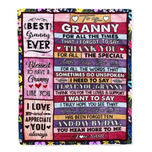 Granny Blanket From Granddaughter Grandson Thank You&hellip;