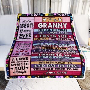 Granny Blanket From Granddaughter Grandson Thank You&hellip;