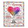 Granny Blanket From Grandkids We Hugged This Blanket Mail Letter, Personalized Blanket For Mom, Mother’s Day Gifts Blanket