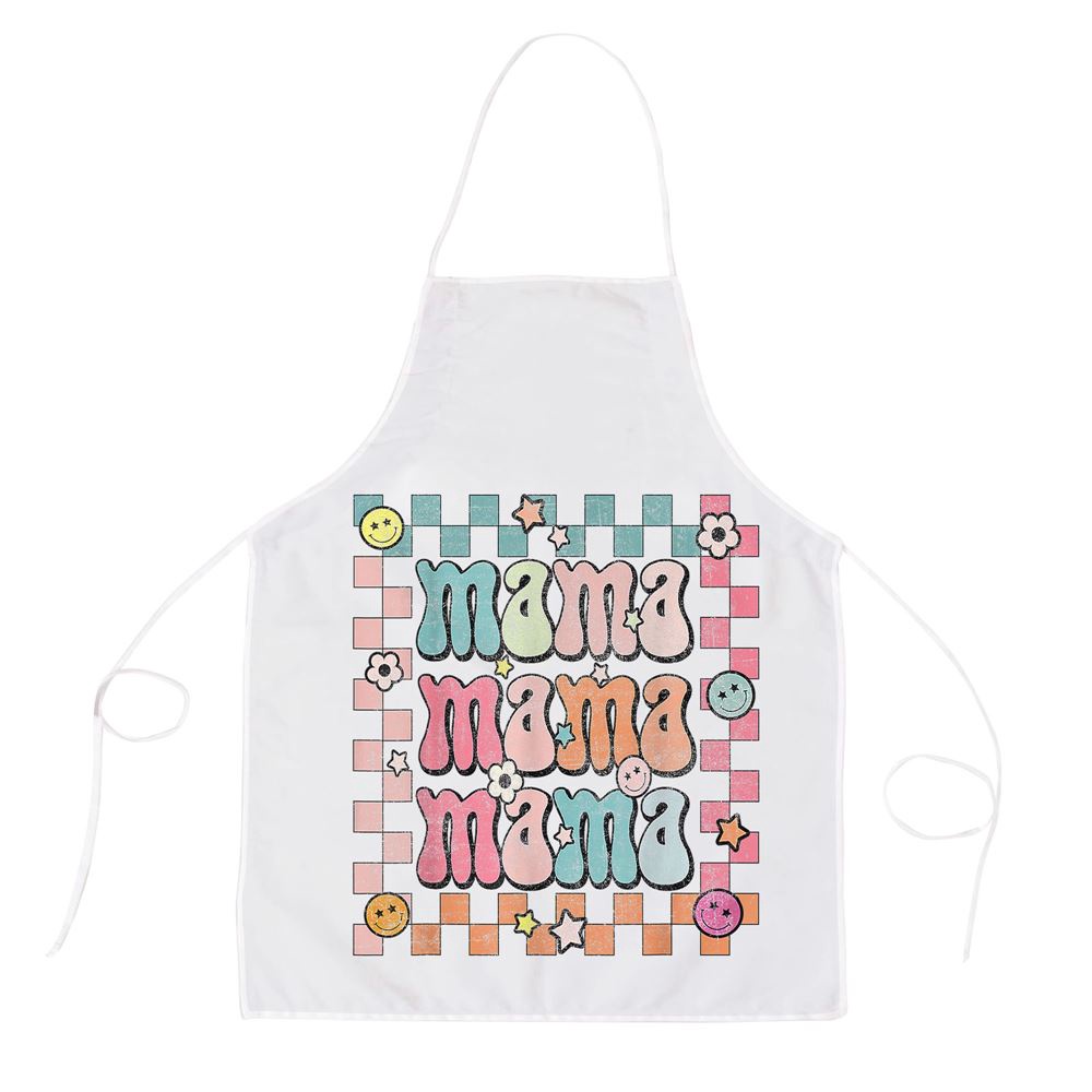 Groovy Mama Retro Checker Matching Family Mothers Day Party Apron, Mothers Day Apron, Mother’s Day Gifts