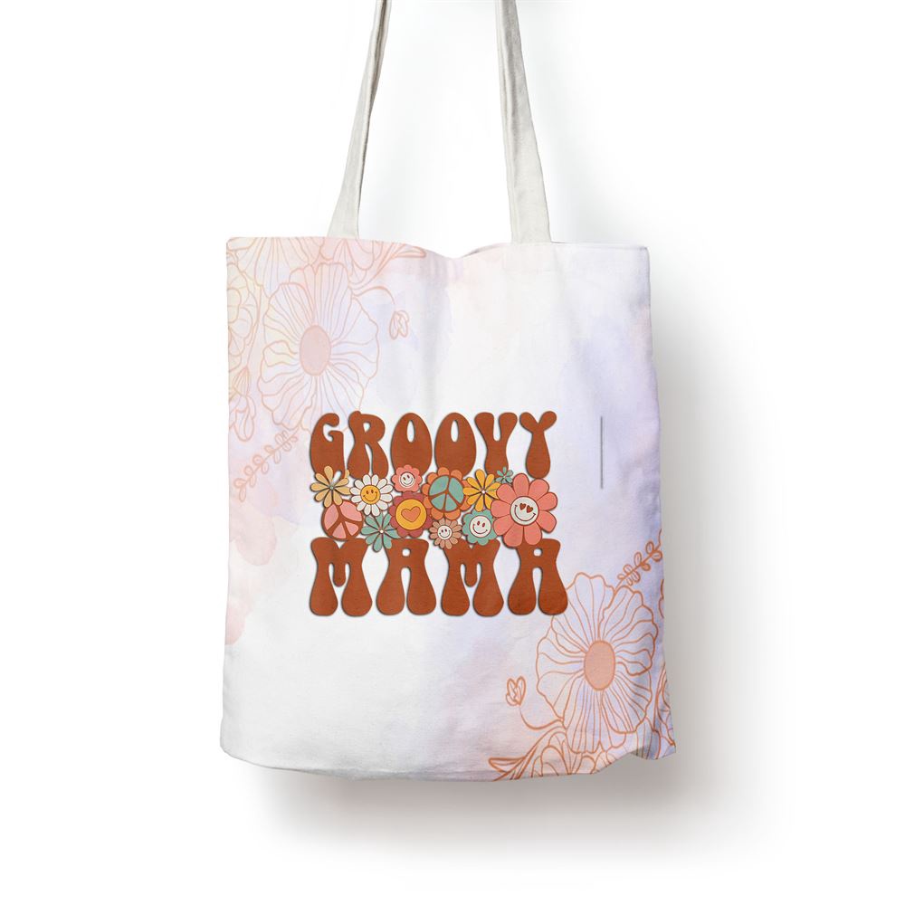 Groovy Mama Retro Matching Family Baby Shower Mothers Day Tote Bag, Mom Tote Bag, Tote Bags For Moms, Mother’s Day Gifts