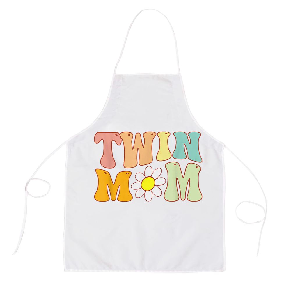 Groovy Twin Mama Funny Mothers Day For New Mom Of Twins Apron, Mothers Day Apron, Mother’s Day Gifts