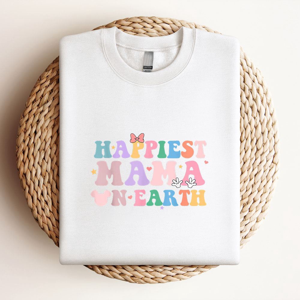 Happiest Mama On Earth Retro Groovy Mom Happy Mothers Day Sweatshirt, Mother Sweatshirt, Sweatshirt For Mom, Mum Sweatshirt Happiest Mama On Earth Retro Groovy Mom Happy Mothers Day Sweatshirt, Mother Sweatshirt, Sweatshirt For Mom, Mum Sweatshirt