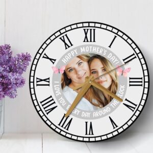 Happy Mother s Day Gift Photo Grey Personalised Wooden Clock Mother s Day Clock Custom Mothers Day Gifts 3 hlnaej.jpg