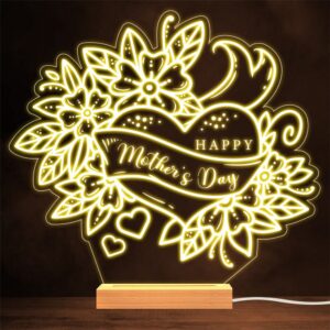 Happy Mother’s Day Tattoo Style Heart Flowers&hellip;