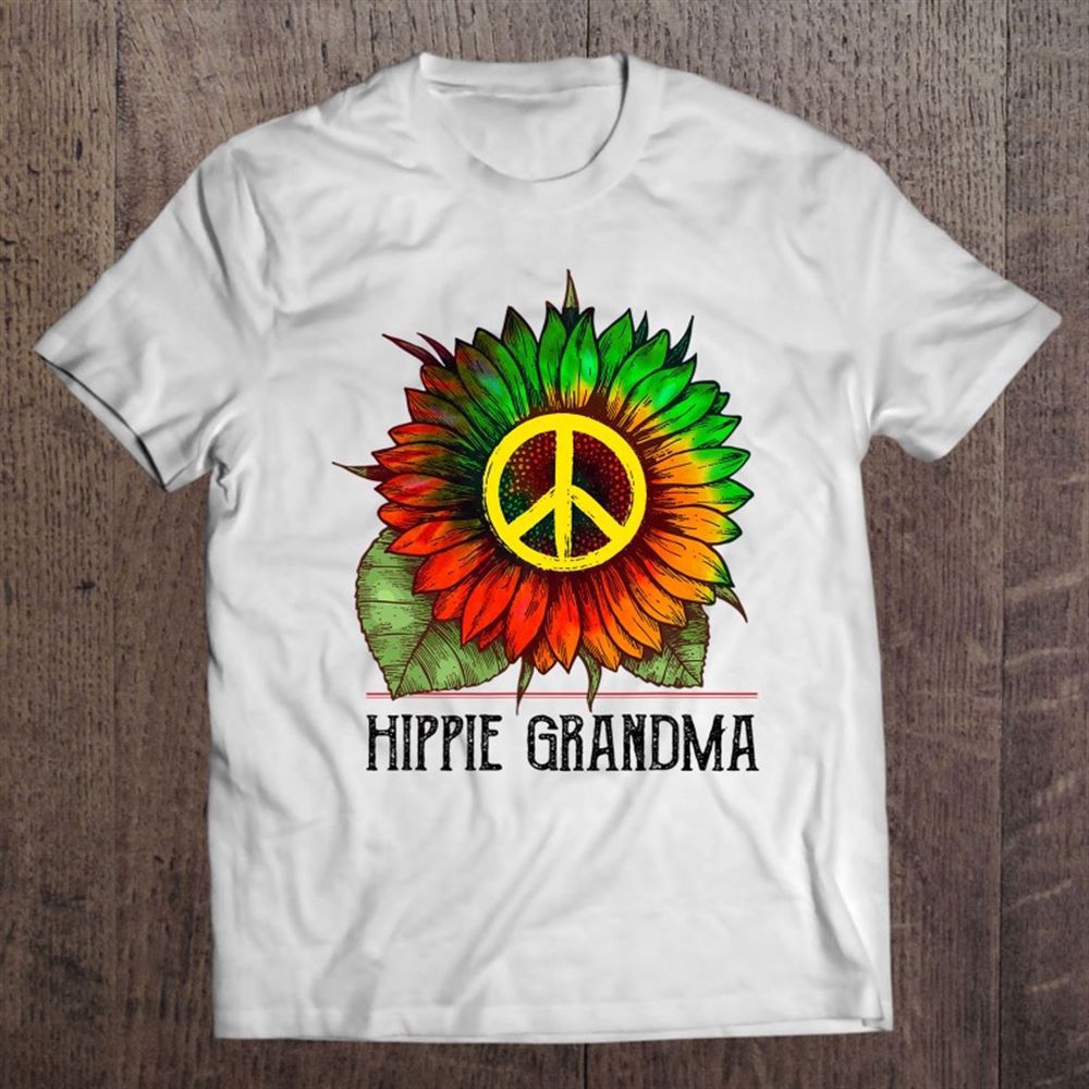 Hippie Grandma Sunflower Shirt Gift For Mother’s Day T-Shirt, Mother’s Day Shirts, T Shirt For Mom