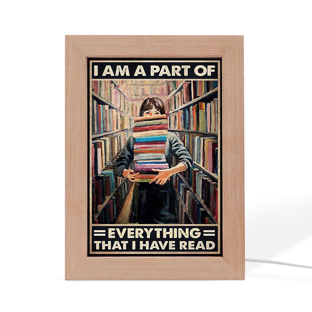 I Am A Part Of Everything That I Have Read Frame Lamp, Picture Frame Light, Frame Lamp, Mother’s Day Gifts