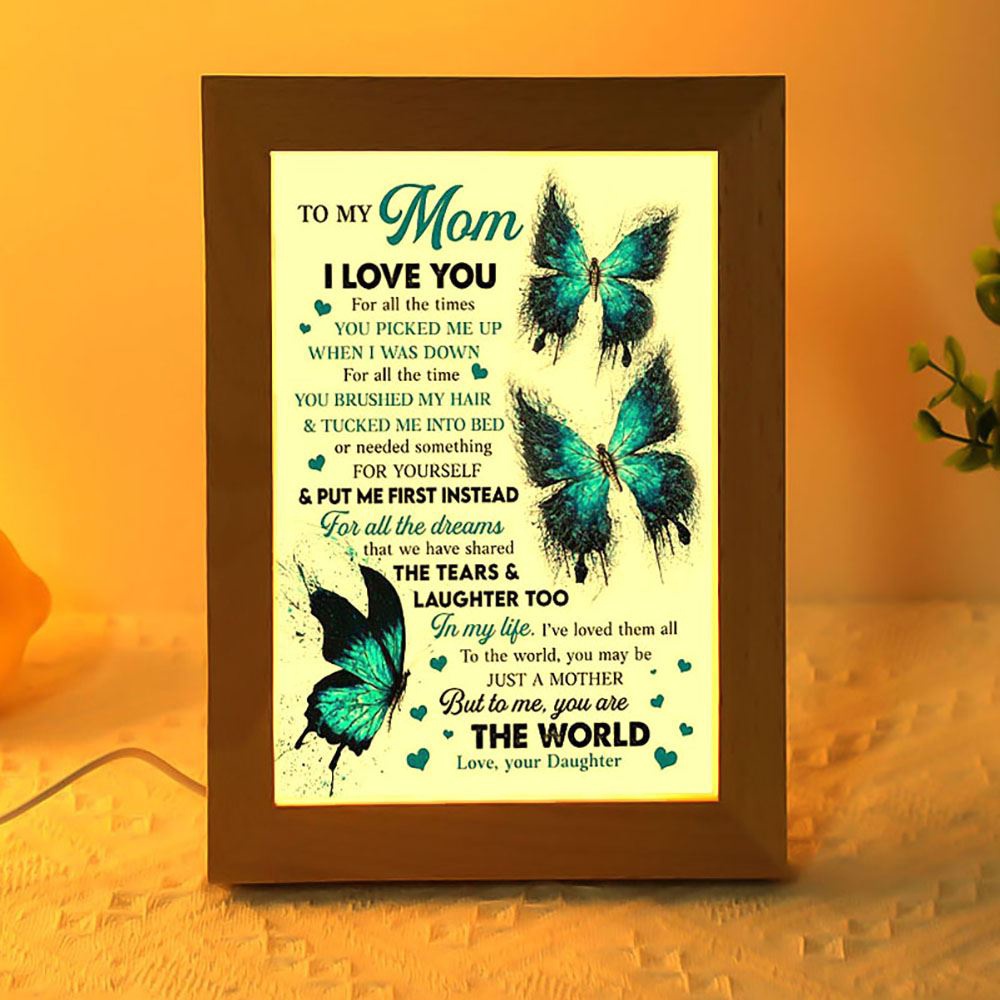 I Love You For All The Times Frame Lamp, Picture Frame Light, Frame Lamp, Mother’s Day Gifts