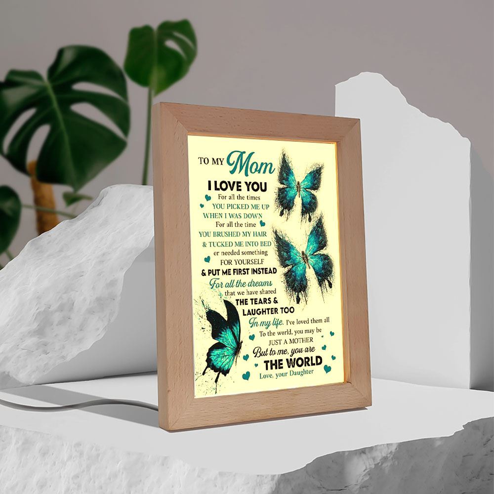 I Love You For All The Times Frame Lamp, Picture Frame Light, Frame Lamp, Mother’s Day Gifts