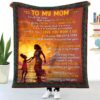 Mom Blanket, Sunflower Black Mom You Are The World Blanket From Daughter, Blankets For Mothers Day