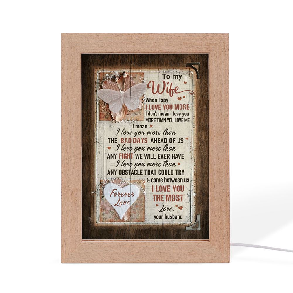 I Love You The Most Frame Lamp, Picture Frame Light, Frame Lamp, Mother’s Day Gifts