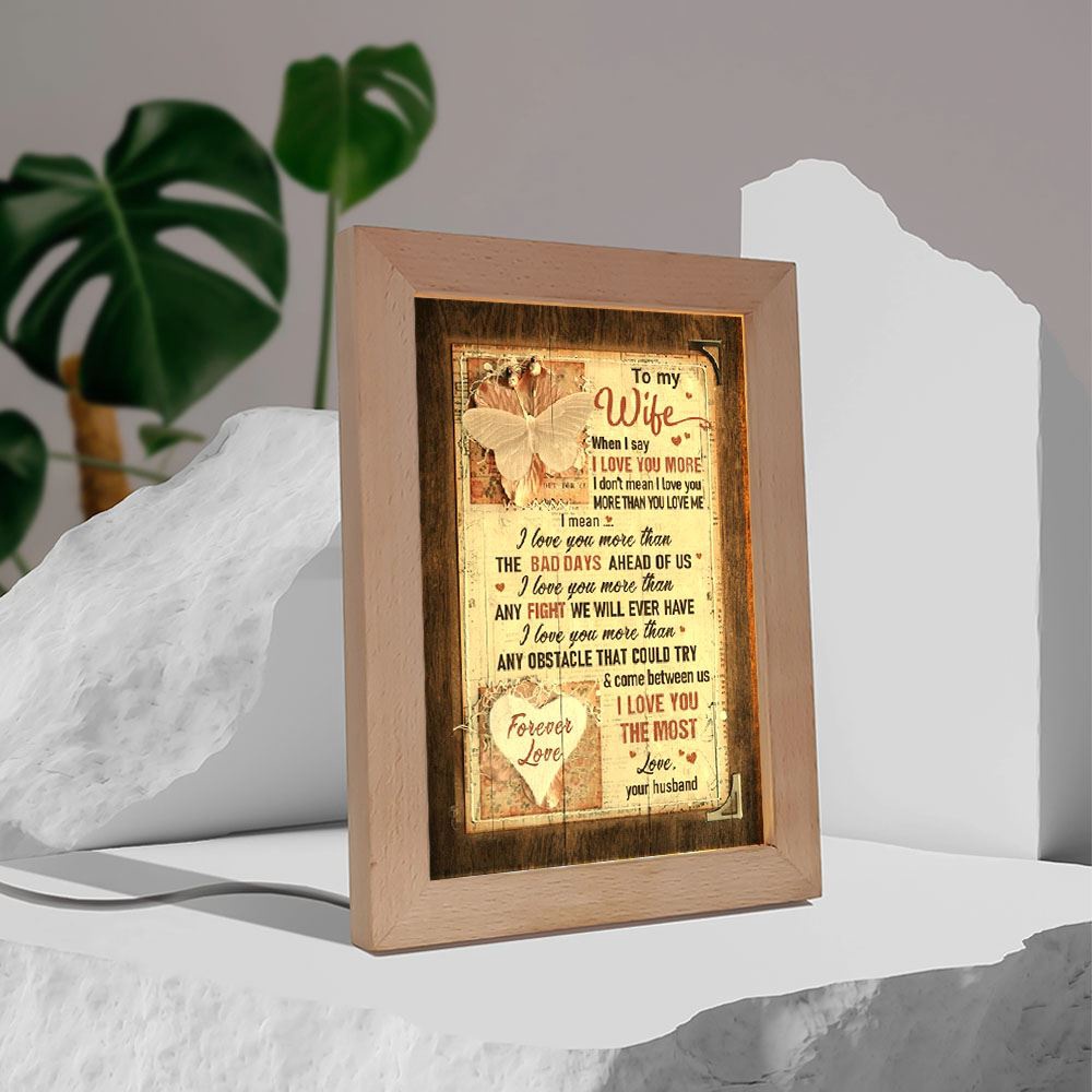 I Love You The Most Frame Lamp, Picture Frame Light, Frame Lamp, Mother’s Day Gifts